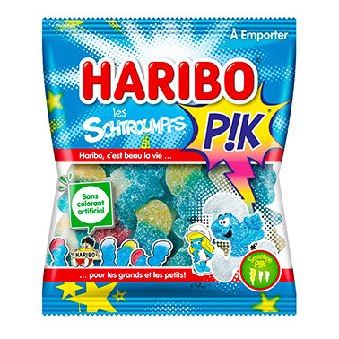 HARIBO - Colis présentoir Métal 16 broches 120 gr + 8 cartons de 30 sachets  100/120gr - Bonbons Haribo - Grossiste bonbon